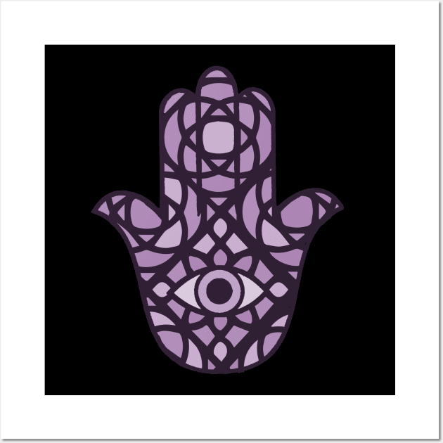 Hamsa Hand Evil Eye Wall Art by livania